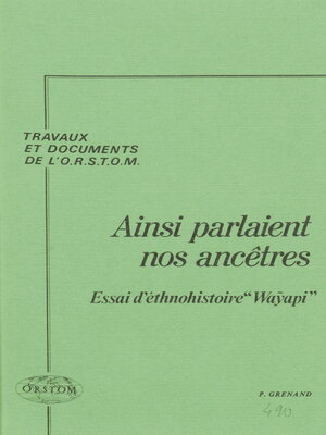 cover image of Ainsi parlaient nos ancêtres